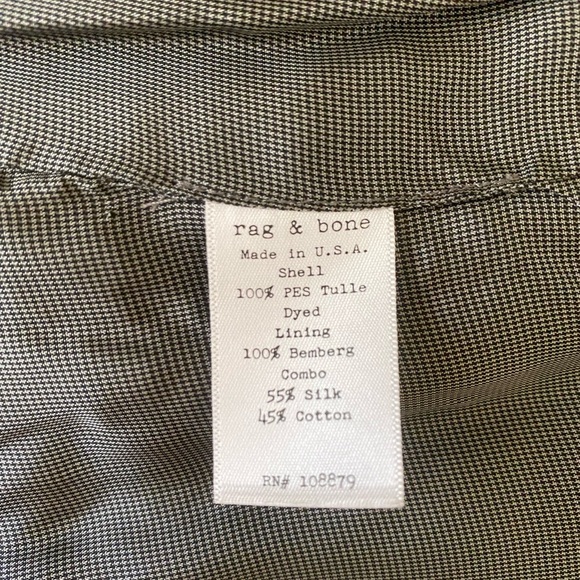 RAG & BONE Sequin Vest Size 2 Black Cropped Moto Sparkle Layer - Picture 7 of 7